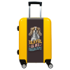 Valise Valise personnalisée chien avec lunettes Jaune