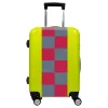 Valise Damier_rouge_gris Vert