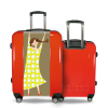 Valise Fille_Heureuse Rouge