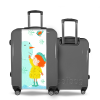 Valise Petite fille et bonhomme de neige Gris