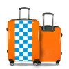 Valise Petit_damier_bleu Orange