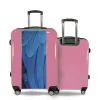 Valise Plume bleue Rose