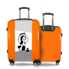 Valise Femme_à_Chapeau Orange