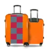 Valise Damier_rouge_gris Orange