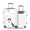 Valise Fille_et_Animaux Blanc