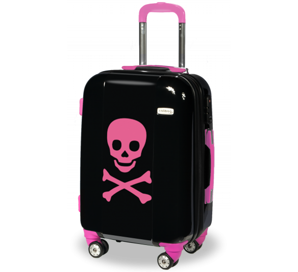 Suitcase Pink Skull