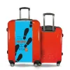 Valise Empreintes_de_Pas Rouge