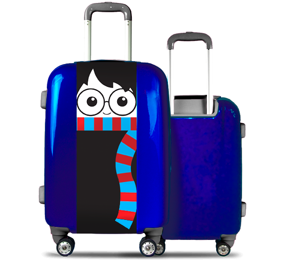 Blue Suitcase Boy Scarf