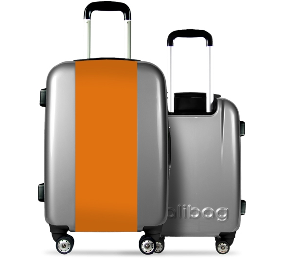 valise orange mécanique