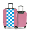 Valise Petit_damier_bleu Rose