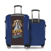 Valise Valise personnalisée chien avec lunettes Bleu