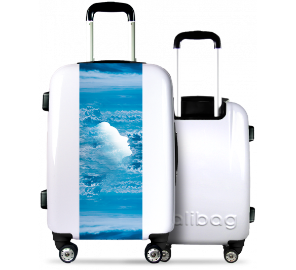 White Suitcase Blue Sky