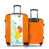 Valise Petite fille et bonhomme de neige Orange