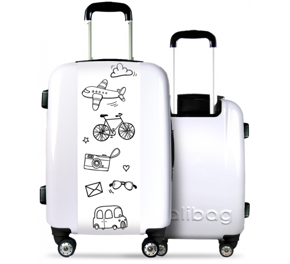 White Suitcase I'm traveling