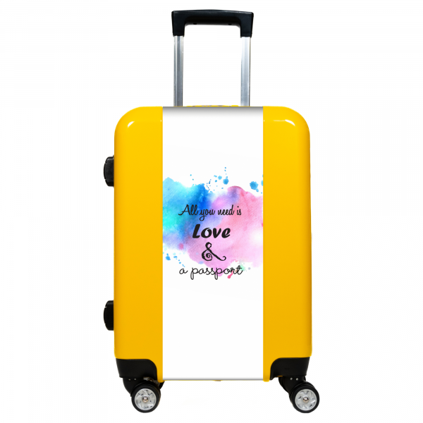 Suitcase love and passport