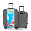 Valise Aquarelle Coquelicots Gris