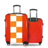 Valise Damier_orange Rouge