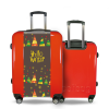 Valise Sapins_de_Noël_multicolores Rouge