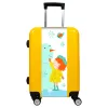 Valise Petite fille et bonhomme de neige Jaune