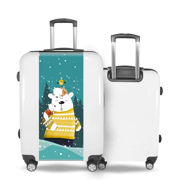 Valise Famille ours sous la neige