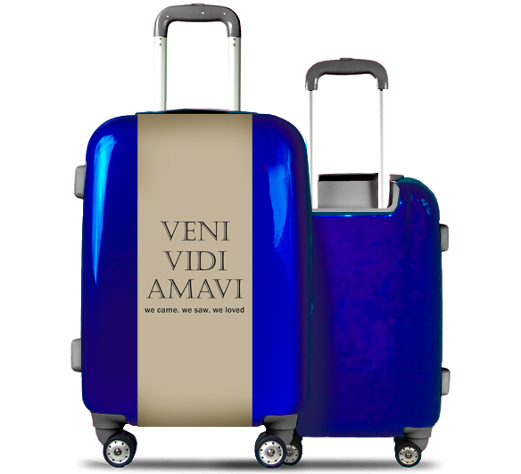 Blue Suitcase Veni Vidi Amavi