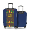 Valise Sapins_de_Noël_multicolores Bleu