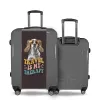 Valise Valise personnalisée chien avec lunettes Gris