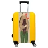 Valise Fille_Avec_Chat Jaune