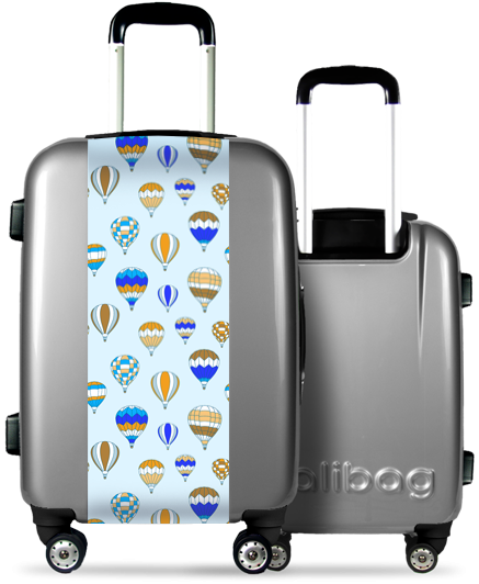 Grey Suitcase Hot Air Balloon