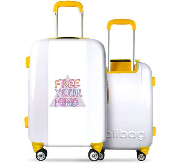 Valise blanche Free your mind