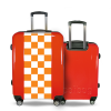 Valise Petit_damier_orange Rouge