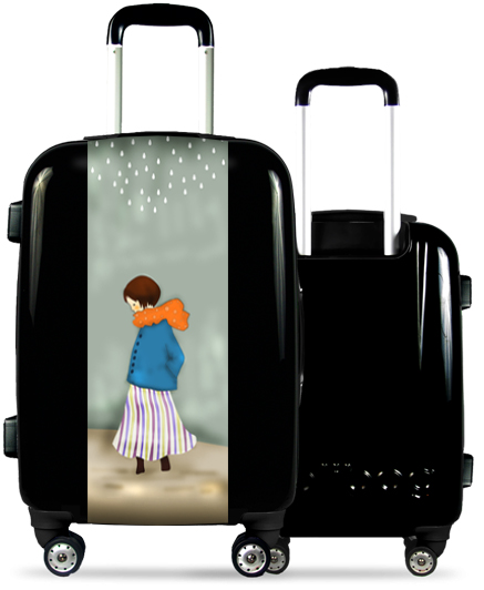 Black Suitcase Angelic Girl