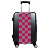 Valise Petit_damier_rouge_gris Gris