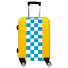 Valise Petit_damier_bleu Jaune