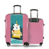 Valise Famille_ours_sous_la_neige Rose