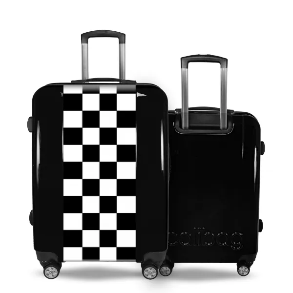 Valise Petit_damier_noir