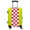 Valise Petit_damier_rouge Vert