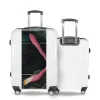 Valise Flamand rose Jungle Blanc