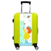 Valise Petite fille et bonhomme de neige Vert