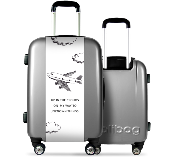 Grey Suitcase Airplane