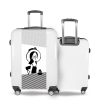 Valise Femme_à_Chapeau Blanc