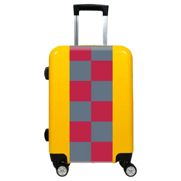 Valise Damier_rouge_gris