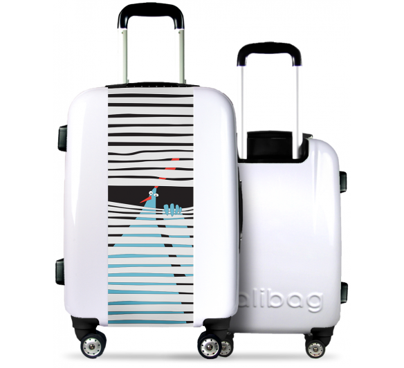 White Suitcase Hidden Hen