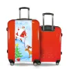 Valise Père_Noël_avec_son_renne Rouge