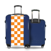 Valise Petit_damier_orange Bleu