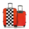 Valise Petit_damier_noir Rouge