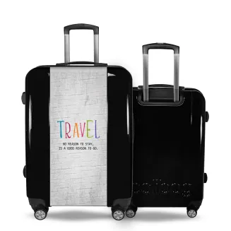 Color travel suitcase