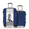 Valise Femme_à_Chapeau Bleu