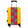 Valise Damier_rouge_gris Jaune