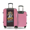 Valise Valise personnalisée chien avec lunettes Rose